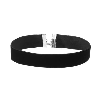 1PC New Fashion Adjustable Black Velvet Choker Wide Band Necklace Ribbon 90s Retro Vintage Gothic Goth Women Necklace