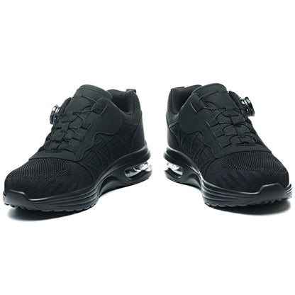 New Men's Rotary Buckle Safety Shoes Anti-Impact Anti-Piercing Lightweight Work Boots Fashion Sporty Design for Outdoor Pro