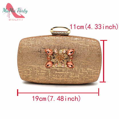 Classics Italian Design Shoes and Bag Set in Orange Color Comfortable Heels Pointed Toe Pumps for Wedding Party