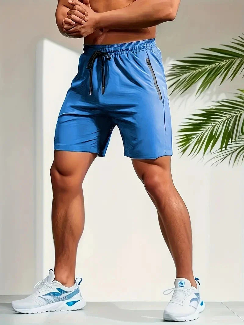 Summer Shorts Men Gym Sport Running Squat Fitness Workout Man Short Pants Breathable Quick-drying Drawstring Mens Shorts