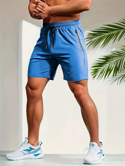 Summer Shorts Men Gym Sport Running Squat Fitness Workout Man Short Pants Breathable Quick-drying Drawstring Mens Shorts