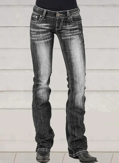 Low Waist Skinny Washed Distressed Streetwear Denims Trousers
