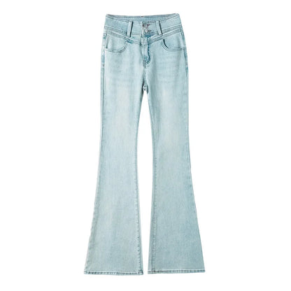 Stretch Spice Girls Bow Lace Splicing Micro Jeans