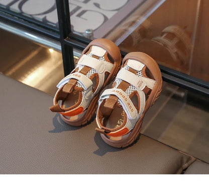 Summer Children Beach Sandals Boys Breathable Mesh Sport Sandals Baby Soft Light Kindergarten Cool Shoes
