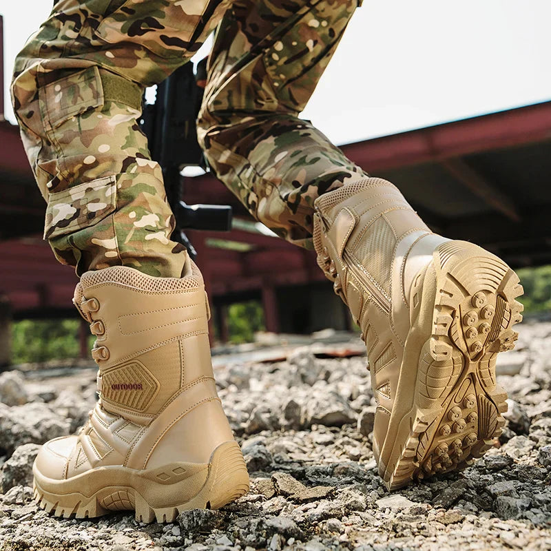 New Winter Men's Boots Outdoor Anti-Slip Men's Desert Boots Comfortable Autumn Men Work Ankle Boots High Top Motorcycle Boots
