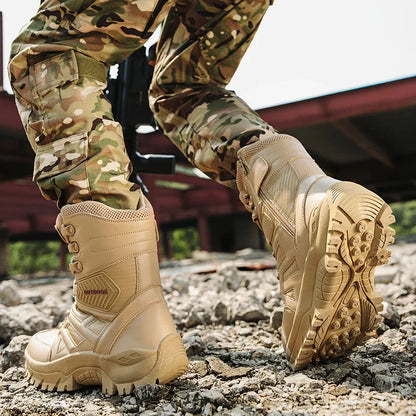New Winter Men's Boots Outdoor Anti-Slip Men's Desert Boots Comfortable Autumn Men Work Ankle Boots High Top Motorcycle Boots