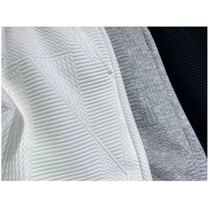 Shorts Men'S Casual Jogging Sport Short Pants Wave Pattern Solid Male Drawstring
