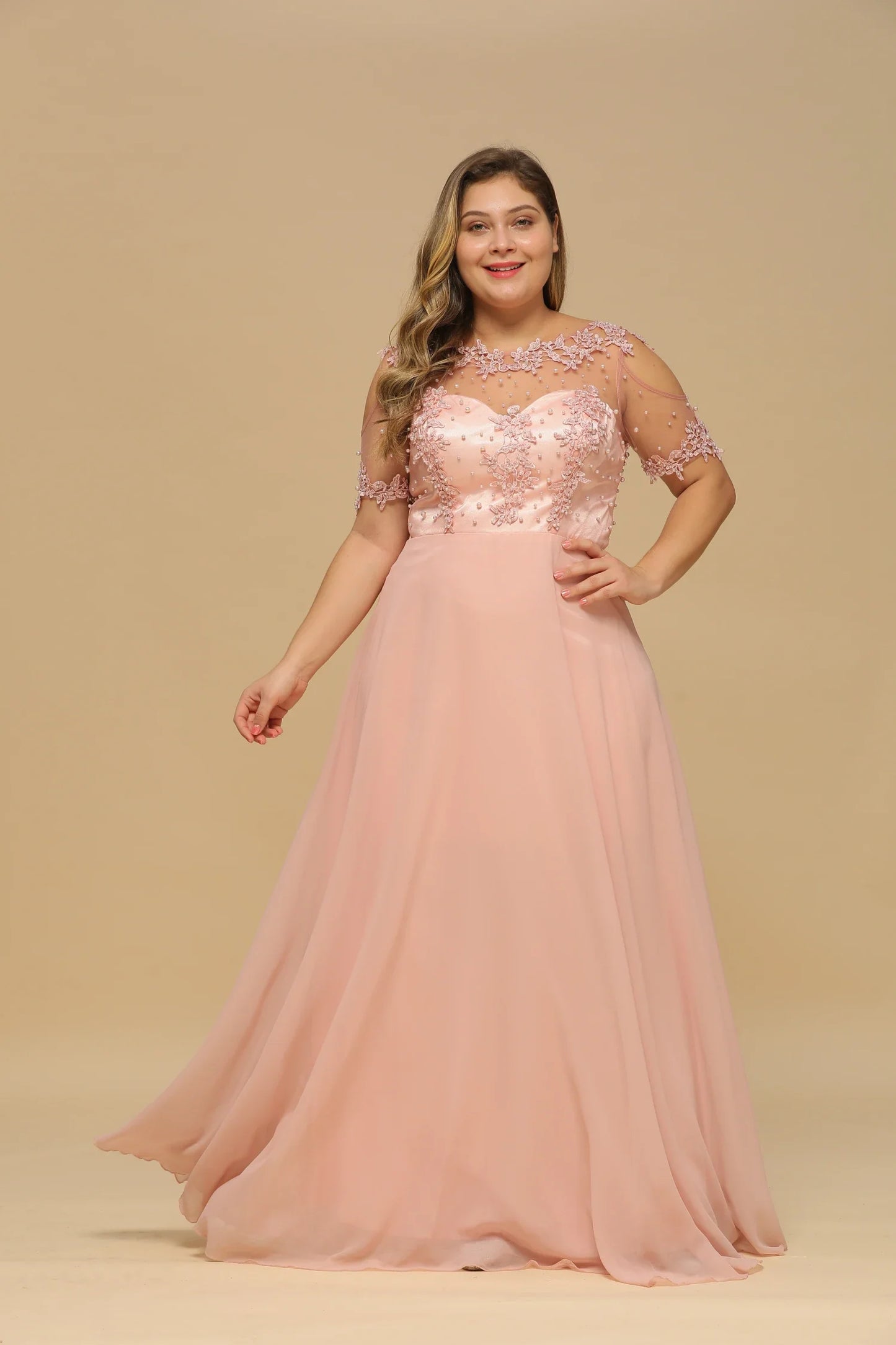 New Burgundy Evening Dresses Illusion Lace Appliques O-Neck Short Sleeve Prom Dress Sheer Back A-Line Long Formal Party Gowns