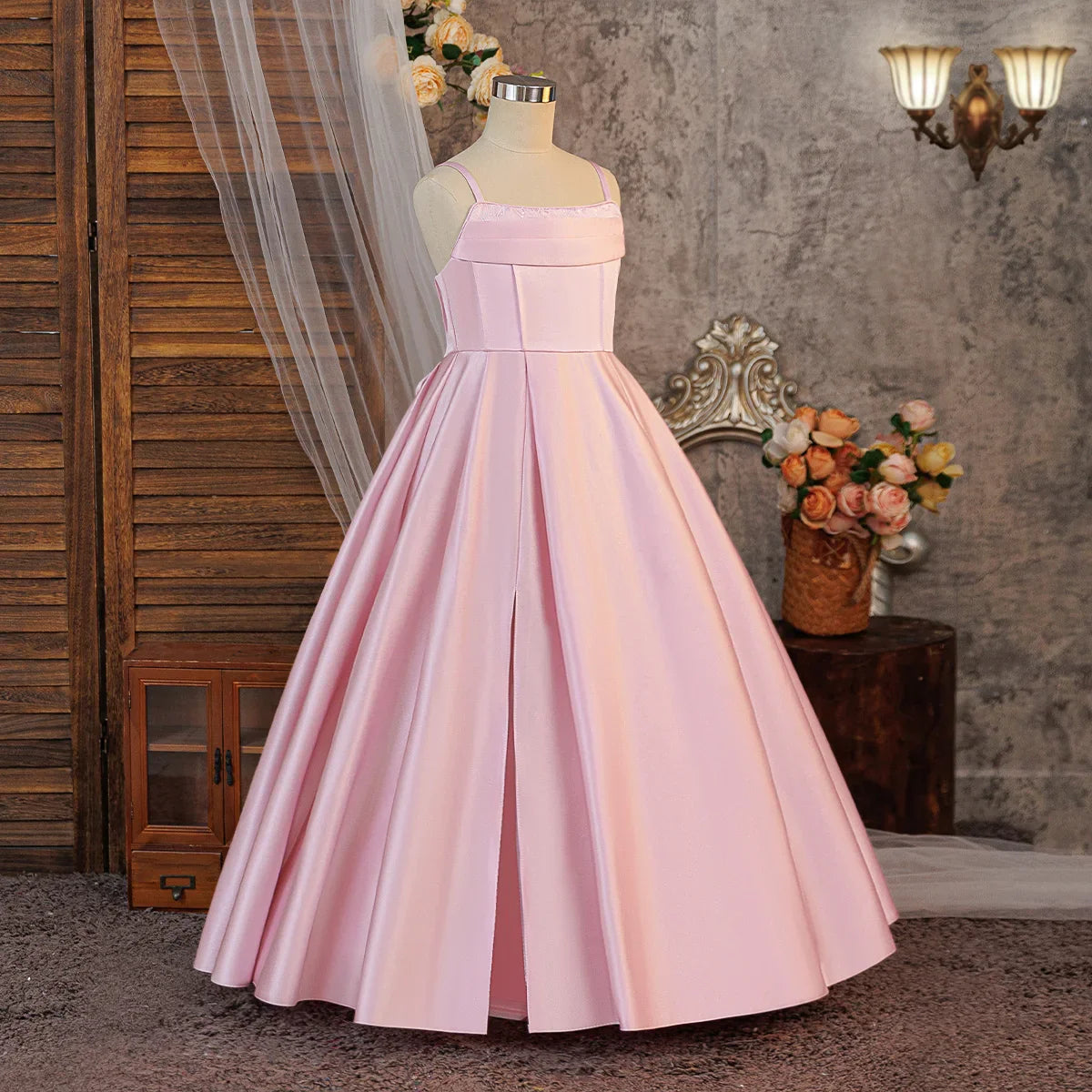 Vestidos de Meninas para Festa de Batismo de Verão Dama de Honra Vestido Elegante para Casamento Aniversário Noite Princesa Menina Primeira Comunhão Fantasia de Formatura