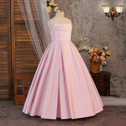 Vestidos de Meninas para Festa de Batismo de Verão Dama de Honra Vestido Elegante para Casamento Aniversário Noite Princesa Menina Primeira Comunhão Fantasia de Formatura