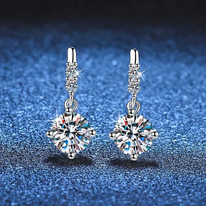 Solid 14K White Gold AU585 Platinum PT950 Earrings earrings earrings female moissanite earrings tassel spirit earrings