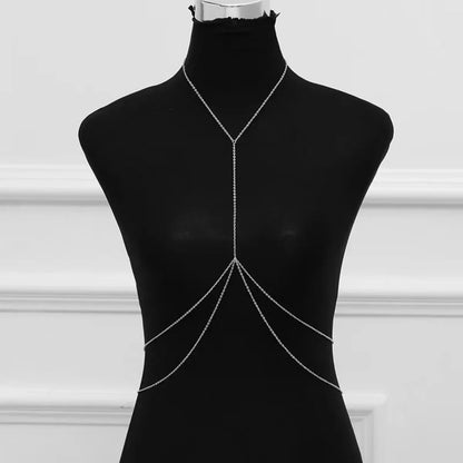 Trendy Cross-Body Body Chain ✨ Sexy Minimalist Integrated Link Jewelry – Versatile Fashion Accessory & Gift for Women
