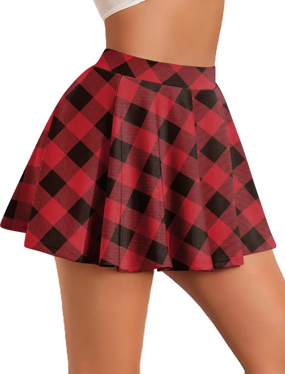 Retro Plaid Pleated Skirts Skirt Y2K Streetwear Vintage School Uniform A-Line Gym Student Short Skirt Girl Xmas Dress Up