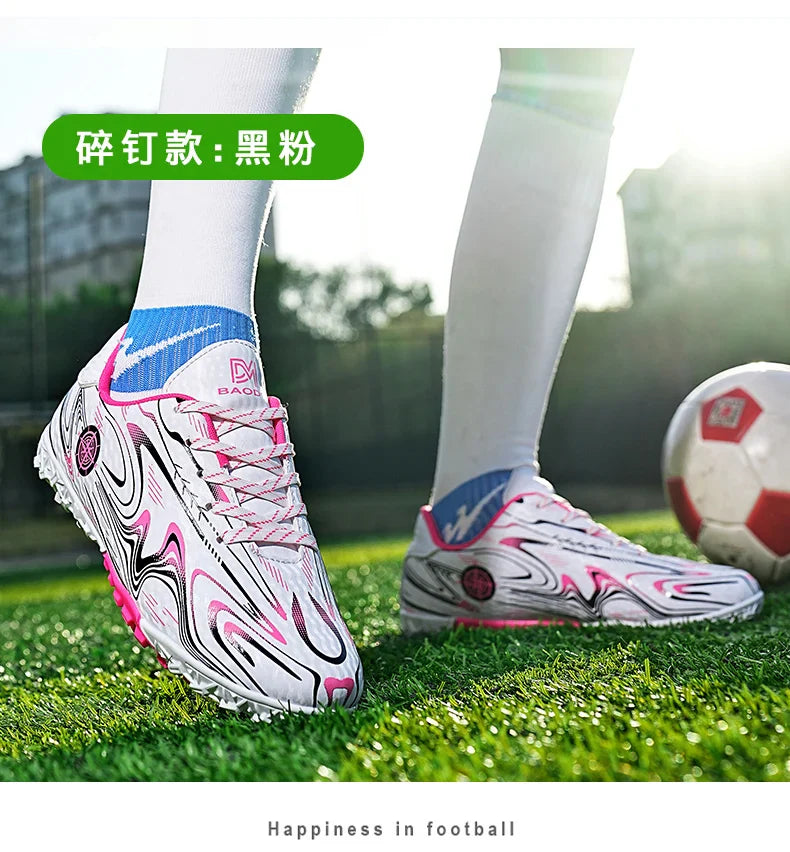 Men's football shoes with stud pattern for men, women, children, boys, teenagers, sports sneakers, outdoor training shoes