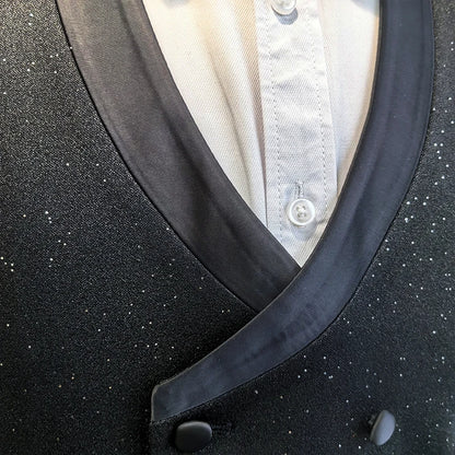 Turkish luxury wedding suits for groom 3 pieces man suits Slim Fit high quality Shining flash diamond Tuxedo Dinner Suit