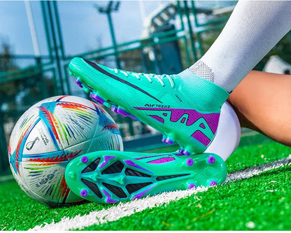 TF/FG Lightweight Ankle Football Boots Men's Football Shoes Outdoor Anti slip Grass Professional Training Tournament Sports Shoe