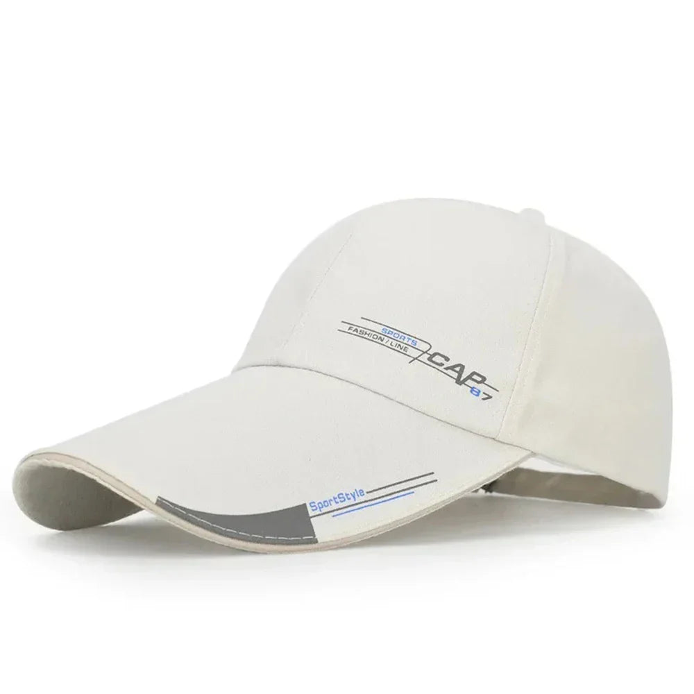 2025 Sports Cap Mens  For Fish Outdoor Fashion Line Baseball  Long Visor Brim Shade Snapback Sun Hat Bone Gorras