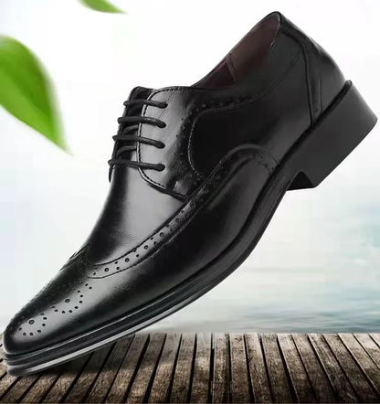 Social Shoe Male Breathable In Summer Official New Pointed Toe Men's Formal Shoes Cheap Liquidation Gentleman Legitimate Leather