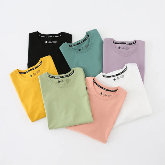 Women 100% Cotton T shirts Female Green Fashion Oversized Streetwear Short Sleeve Tees Tops for Summer