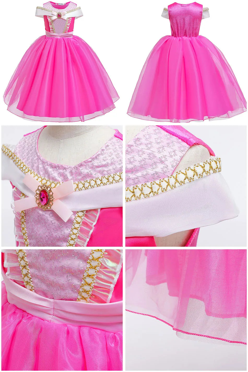 Baby Rapunzel Cosplay Costume Girls Little Mermaid Aurora Disguise Kids Ariel Sleeping Beauty Christmas Dress Princess Fantasy