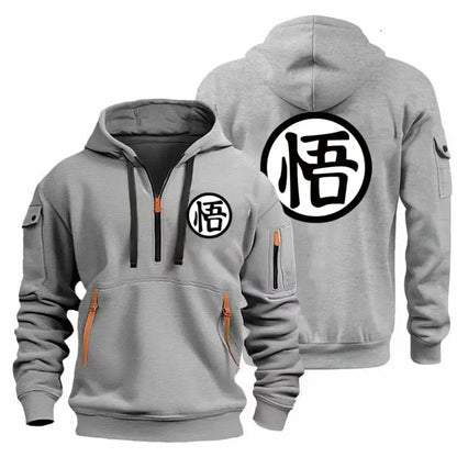 Anime cartoon Wukong printed fashionable hoodie, daily comfortable pullover, casual versatile sports shirt