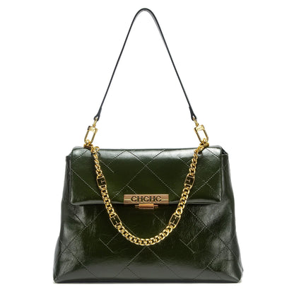 Women's Tote Bag 2026 Spring/Summer New Single Shoulder Bag Simple Black Diamond Grid Pattern Handbag