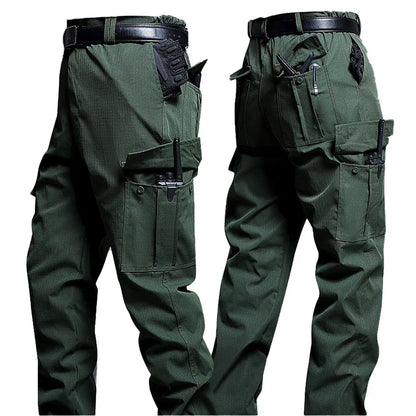 New Work Cargo Pant Men Wear-Resistant Stretch Tactical Trousers Casual Breathable Multi-Pocket Outdoor Waterproof Training Pant