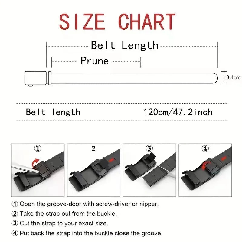 New Automatic Buckle Belt, Canvas Tactical Workwear Casual Outdoor Military Training Pants Belt For Men