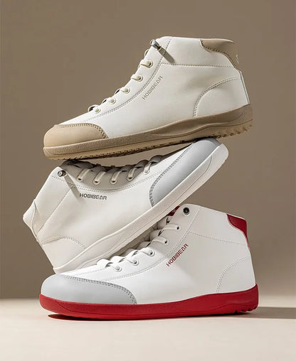 Mid-Top Barefoot Shoes Unisex Wide Toe Minimalist Ankle Boots Artificial Leather Outdoor Non-Slip Sneaker