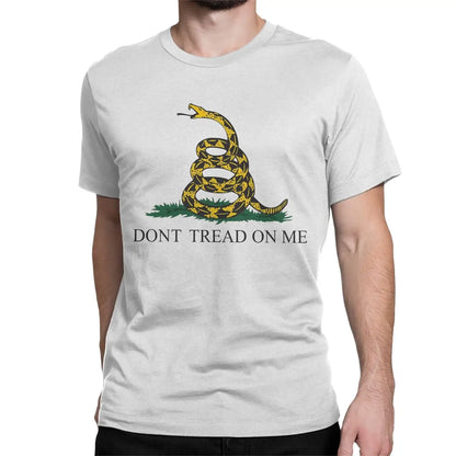 Men Women T-Shirts Dont Tread On Me American Liberty Or Death Leisure Pure Cotton Tees  Gadsden Flag T Shirts Crewneck Clothes