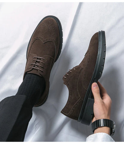 High Quality Brogues Classic Casual Business Shoes Men Fashion Wedding Social Office Leather Shoes For Men Formal Carving Shoes
