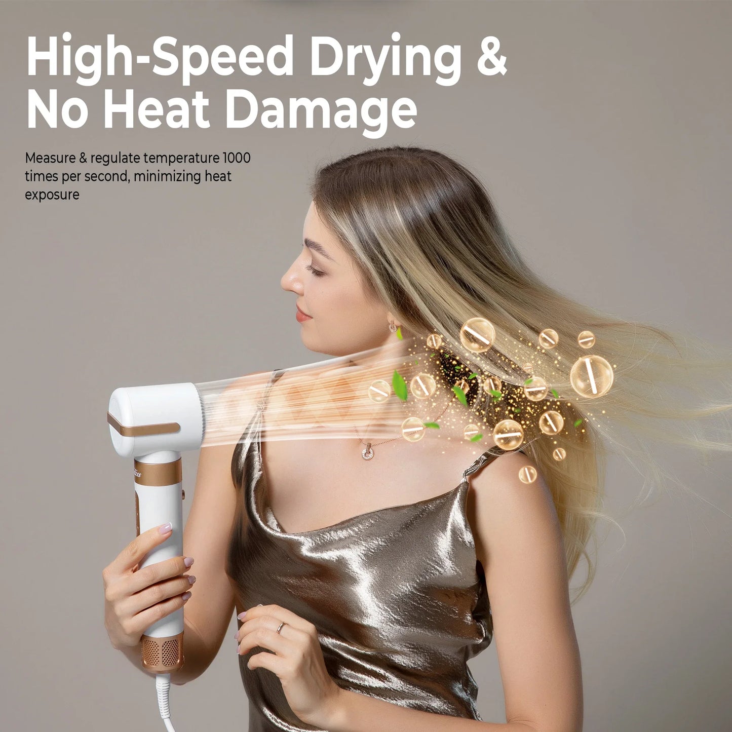 7 In 1 Hair Dryer Brush Brushless High Speed Hair Dryer with Diffuser Ionic Blow Dryer Hot Air Styling Comb Auto Hair Curler