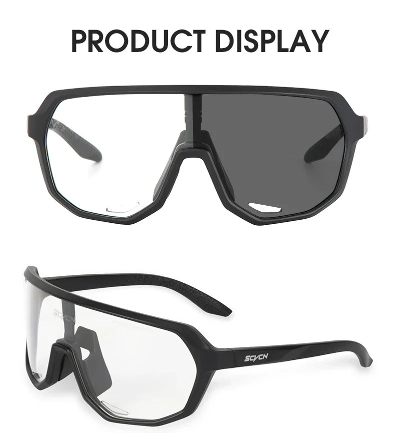 Photochromic Cycling Sunglasses Cycling Glasses UV400 Bicycle Eyewear Sports MTB Outdoor Bike Goggles Sunglasses Eyepieces