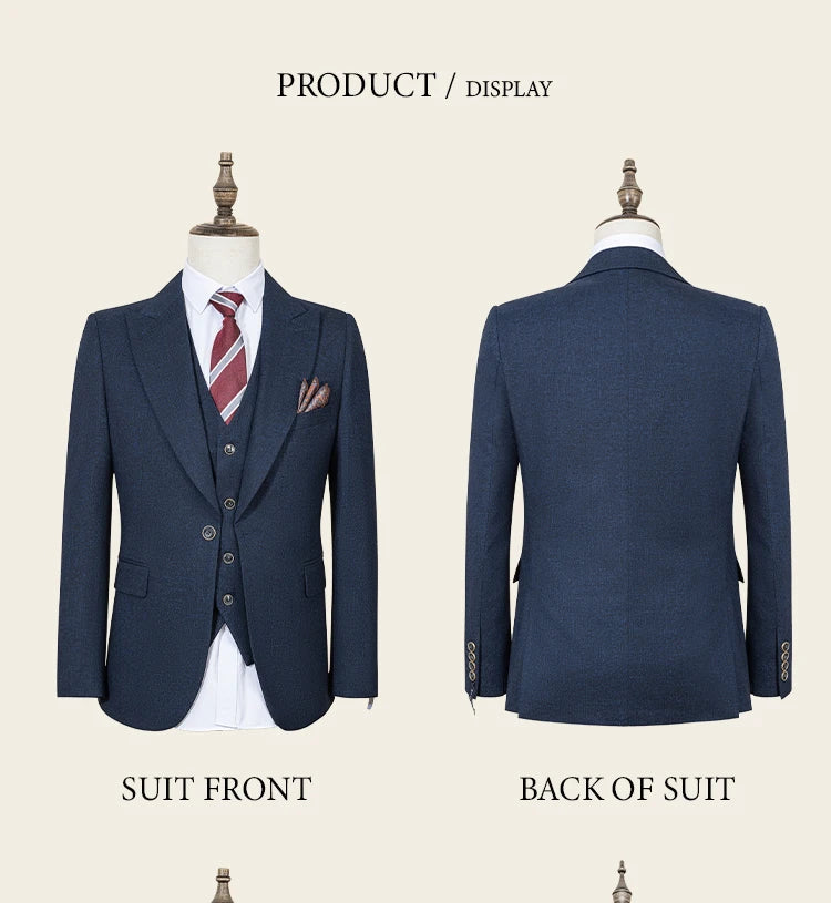 High Quality Male Groom Wedding Blazers Slim fit casual evening gown Business Office Men's Suits