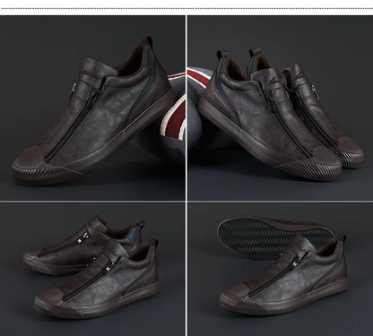 Men's Trendy Sneakers Leather Soft Sole Men Shoes Size 38-44