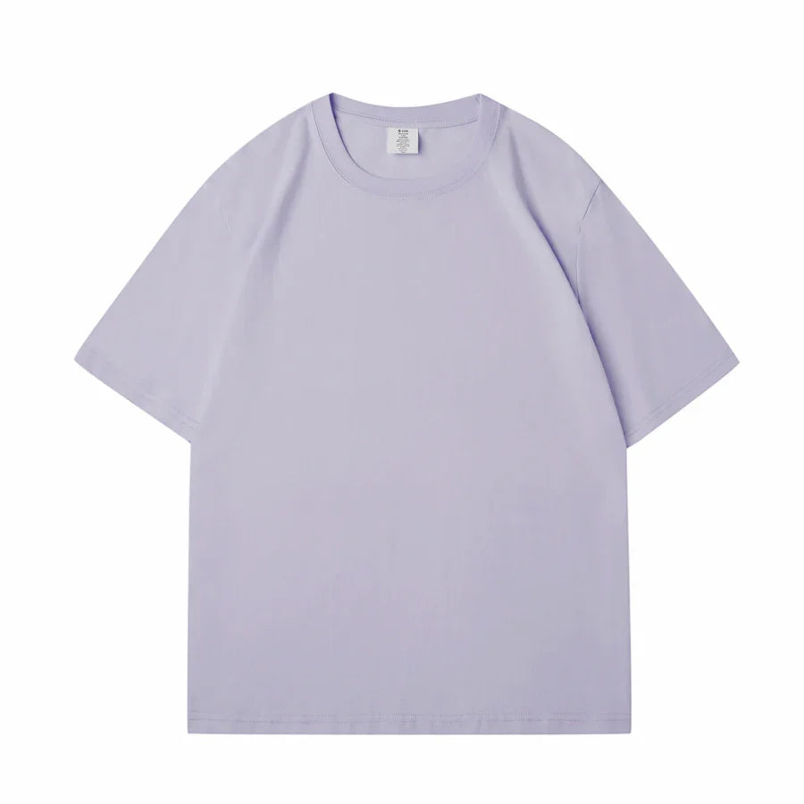 WAVLATII Nova Camiseta Feminina de Algodão Lisa Verde Escuro Oversized Casual Macia Unissex Manga Curta Verão