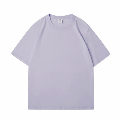 WAVLATII Nova Camiseta Feminina de Algodão Lisa Verde Escuro Oversized Casual Macia Unissex Manga Curta Verão