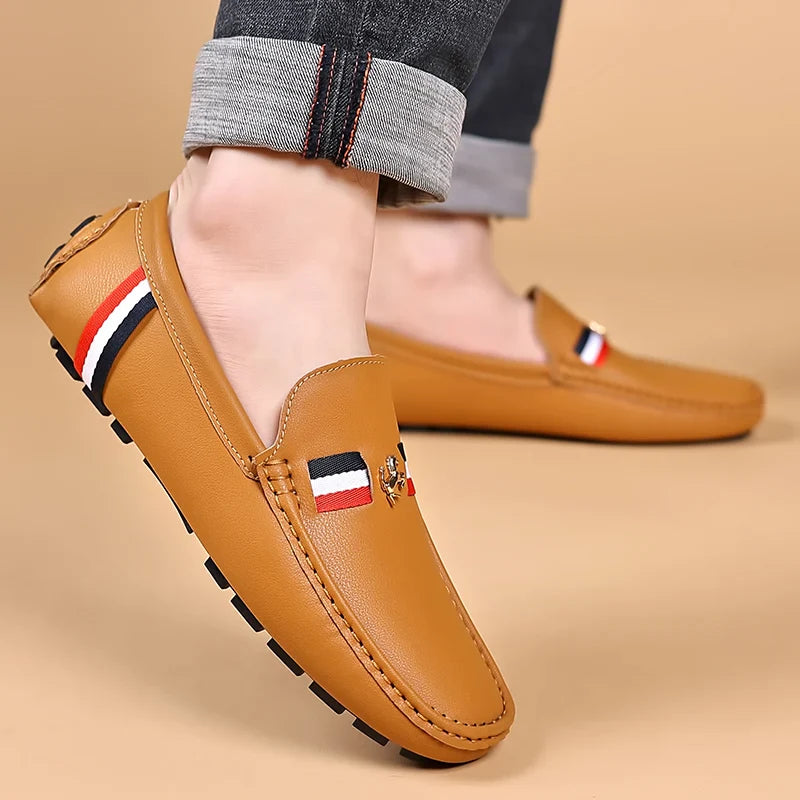 Loafers Men Casual PU Leather Loafers Mens Shoes Italian Comfortable Moccasins Luxury Formal Slip on Driving Shoes for Men