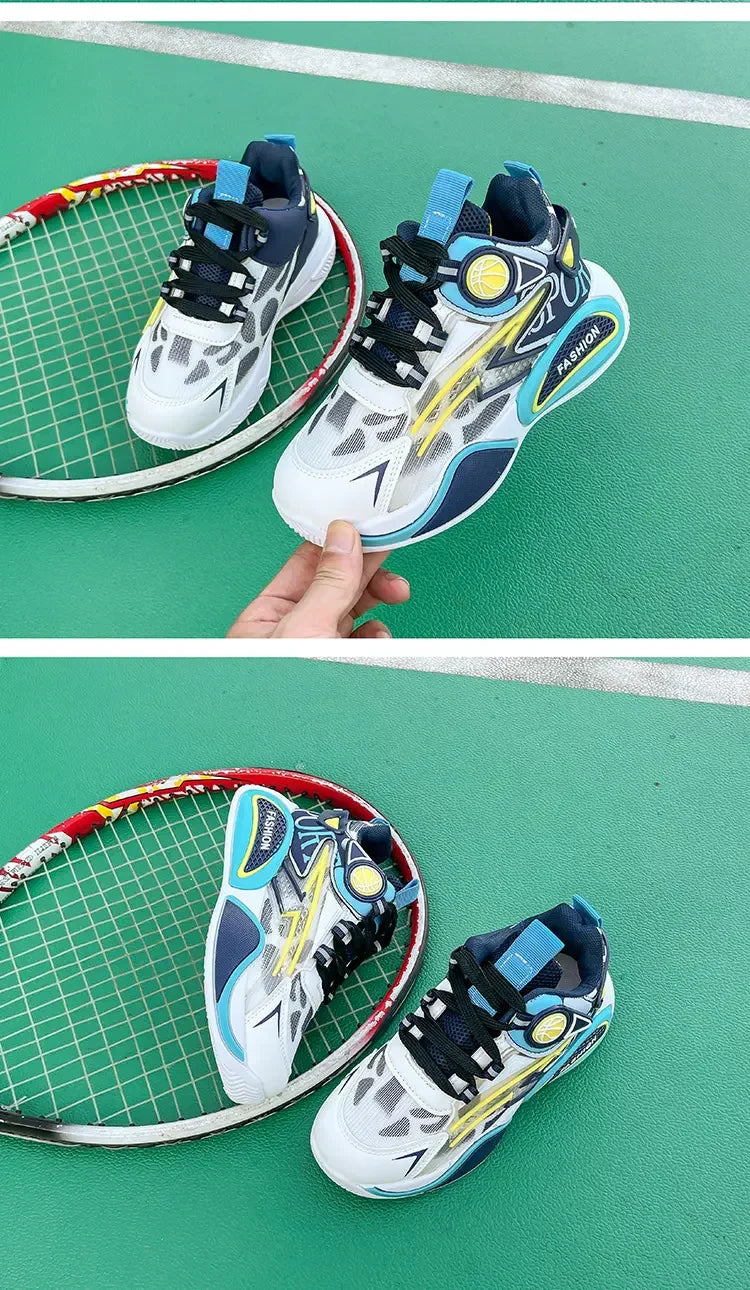 Kids Sneakers Breathable Mesh Sports Shoes for Children Boys Lightweight Basketball Shoes 2025 New Casual Sneakers Boys Trainers