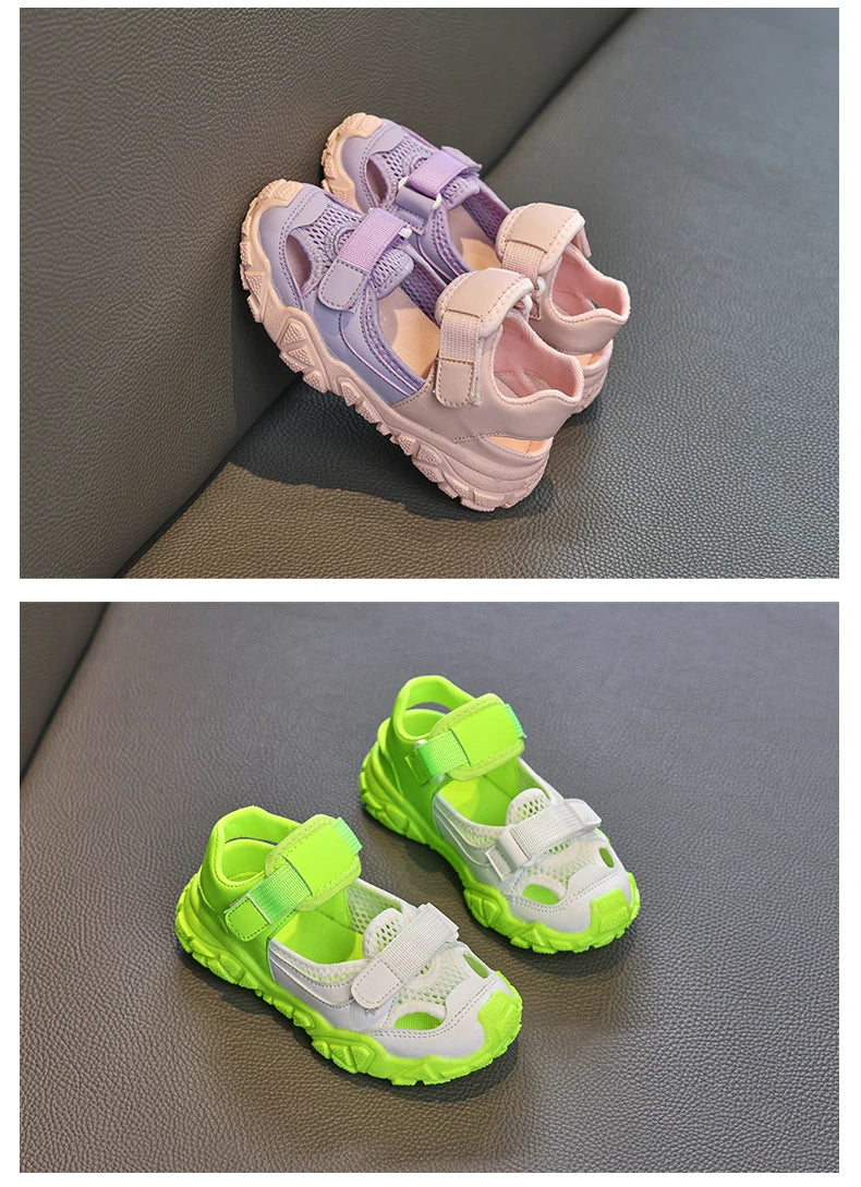 Children Shoes Sport Breathable Boys Sneakers Brand Kids Sandals for Girl Trainers PEclass Casual Child Flat Tennis Shoes E05313