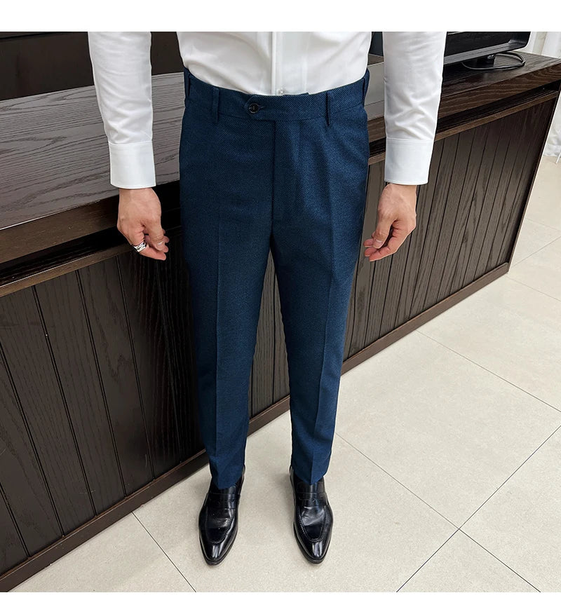 Men Vintage Luxury Double Breasted Slim Fit Lapel Evening Gown ltalian Style Fashion High-end Groom Wedding Party Tuxedo 2 Piece