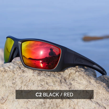 Outdoor Sports Polarized Sunglasses Men's Fishing TR90 Frame UV Protection Lens Shield Sun Glasses Women Eyewear with Box