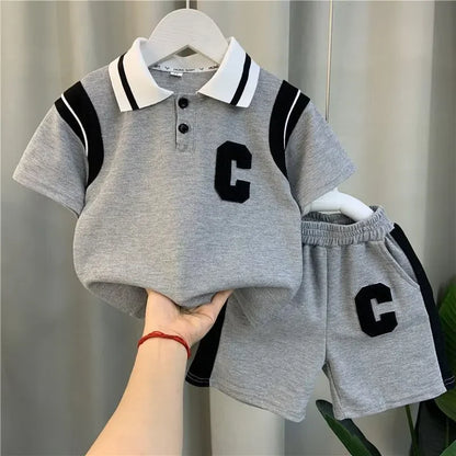 Kids Summer Clothes Sets Toddler Baby Boys Cotton T-shirt + Shorts 2Pcs Children Casual Outfits Clothing Tracksuits 0-5Years