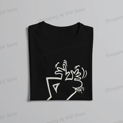 men's and women's casual T-shirts La Linea The Line Osvaldo Cavandoli TV Round neck short sleeved T-shirt Street Clothing S-6XL