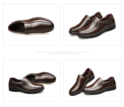 Handmade Shoes Genuine Leather Casual Shoes For Men Flat Platform Walking Shoes Outdoor Footwear Loafers Breathable Sneakers