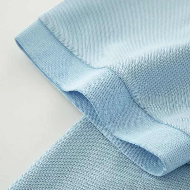 New Men's High End Brand Lape Short Sleeved Polo Shirt Summer Fashion Letter Print T-Shirt Casual Business Office Men's Clothing