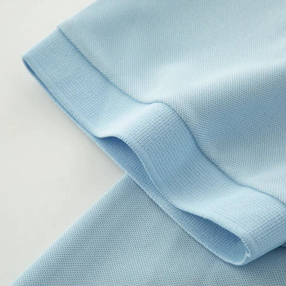 New Men's High End Brand Lape Short Sleeved Polo Shirt Summer Fashion Letter Print T-Shirt Casual Business Office Men's Clothing