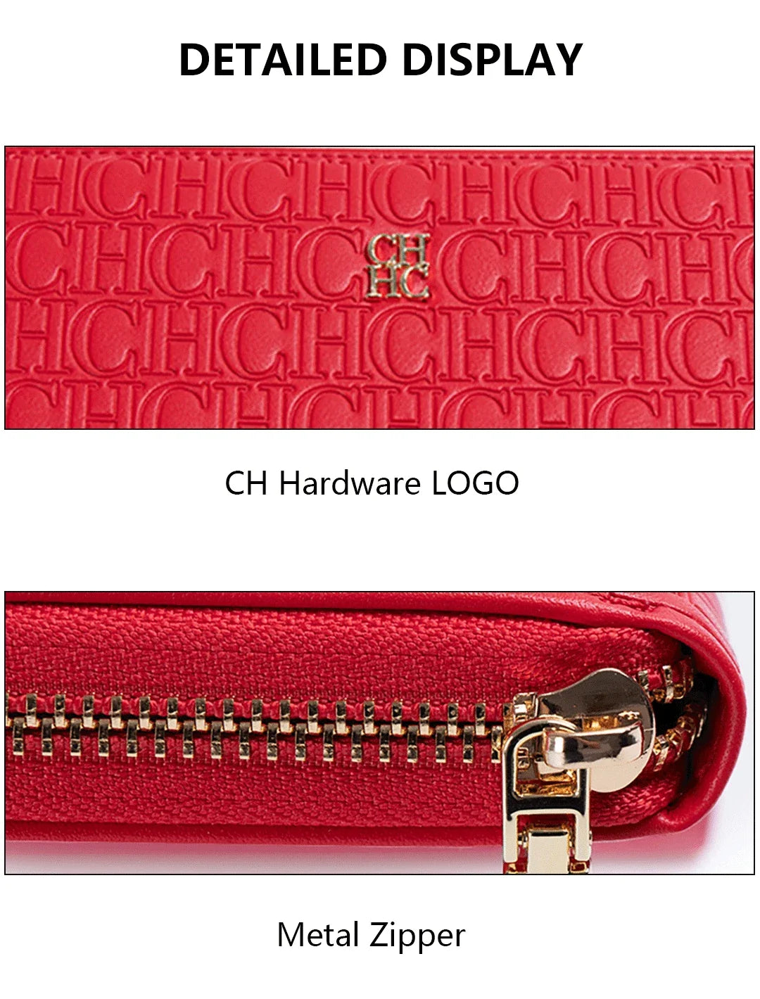 Fashion Classic Women's Portable Wallet Solid Color Design Multi-Letter Embossed Women's Coin Purse Minimalist