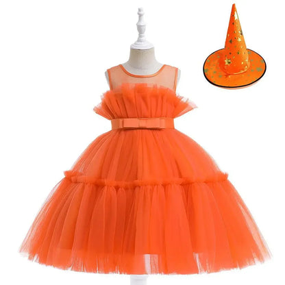 Baby Yellow Dress For Girls Kids Wedding Bridesmaid Dresses Toddler Tulle Birthday Princess Party Dress Infant Outfits Vestidos