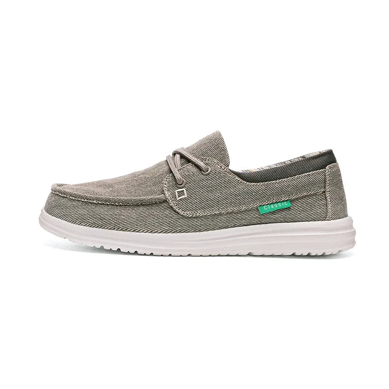 Men's Canvas Shoes Retro Loafers Lightweight Flats Leisure Footwear Male Summer Moccasin Men Casual Business Shoe